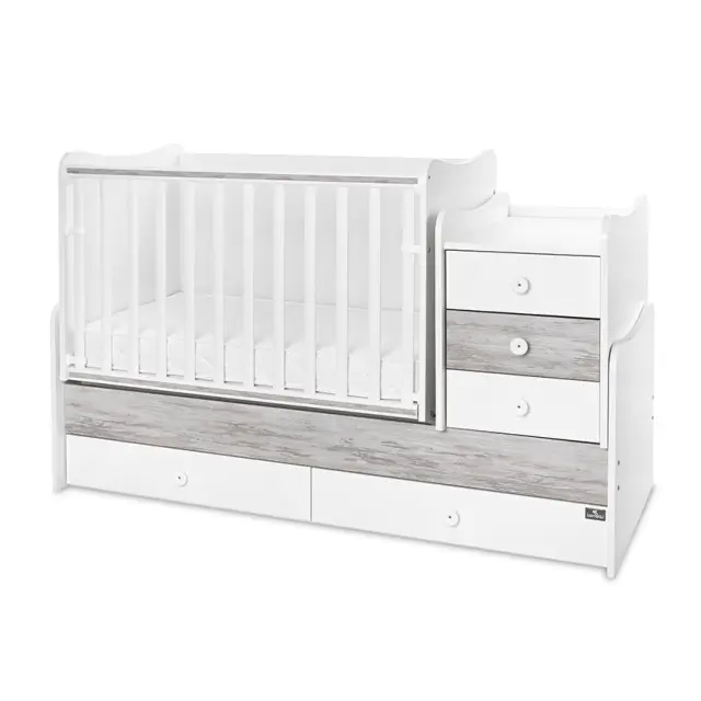 Lorelli Πολυμορφική κούνια - κρεβάτι "Maxi Plus" 70/160 TRIO White - Artwood Λευκό