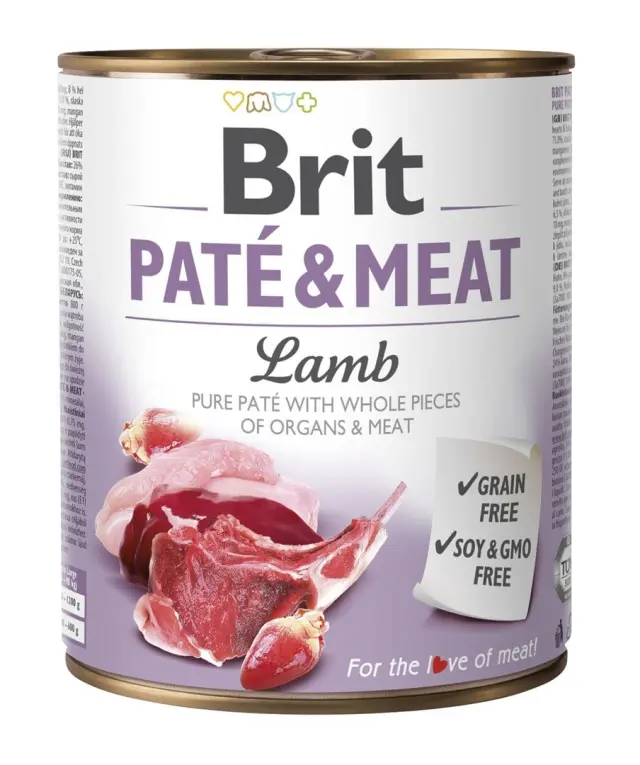 BRIT Pat&eacute; & Meat with lamb - wet dog food - 800g