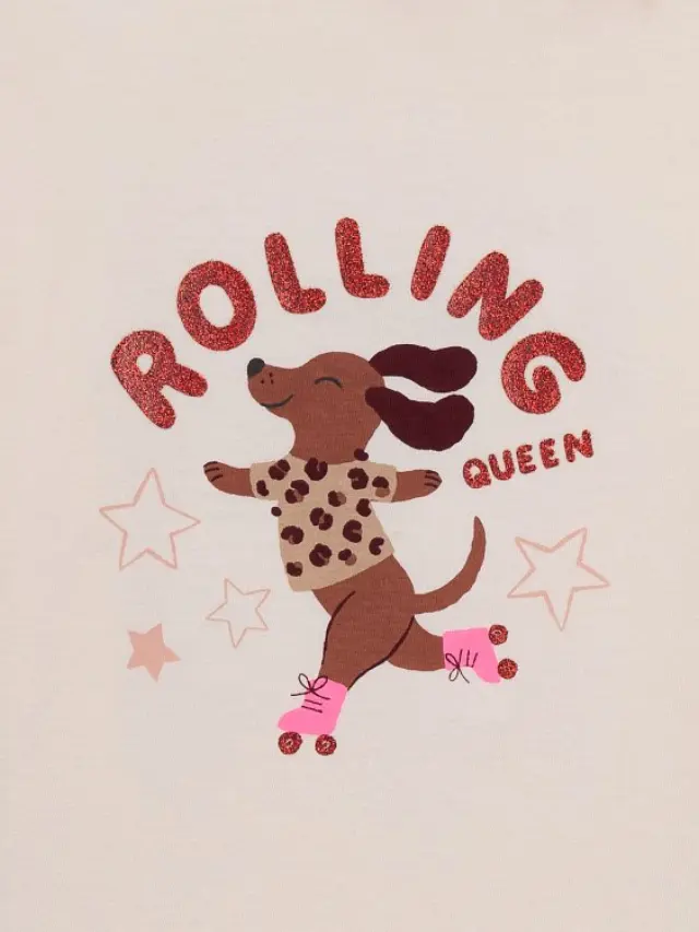 Παιδική Μπλούζα για Κορίτσια Rolling Queen ΛΕΥΚΟ 3