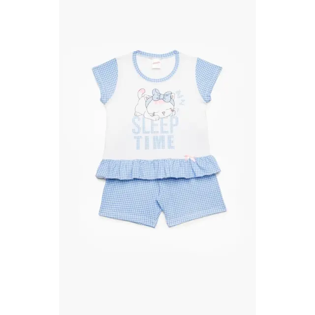 Πυτζάμα Βρεφική Καλοκαιρινή Minerva Sleep Time Λευκό No 2 61933-005