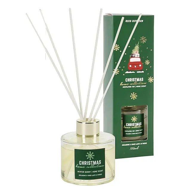 Αρωματικό έλαιο με στικς πράσινο 100ml HomeGuru 25782 CA389_c