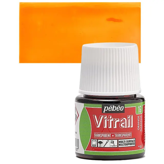 Pebeo Vitrail Διάφανο Σμάλτο - 16 Orange - 45ml