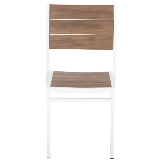 ΚΑΡΕΚΛΑ ΑΛΟΥΜΙΝΙΟΥ FB96063.01 ΛΕΥΚΗ ΜΕ POLYWOOD 46x52x86Υεκ. 3