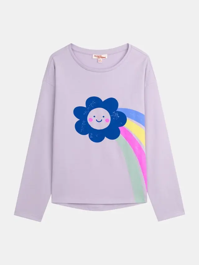 Παιδική Μπλούζα για Κορίτσια Rainbow Flower ΜΩΒ
