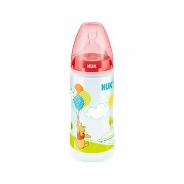 Nuk Πλαστικό Μπιμπερό First Choice Plus Κατά των Κολικών με Θηλή Σιλικόνης 300ml για 0-6 μηνών Κόκκινο Winnie