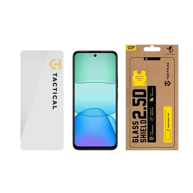 Tactical Glass Shield 2.5D for Xiaomi Redmi 13 4G Clear 3