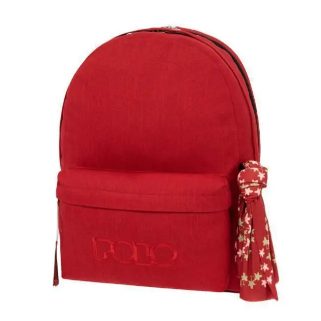 Polo Σχολική Τσάντα Πλάτης Original Double Scarf Κόκκινο (901235-3101/2024)