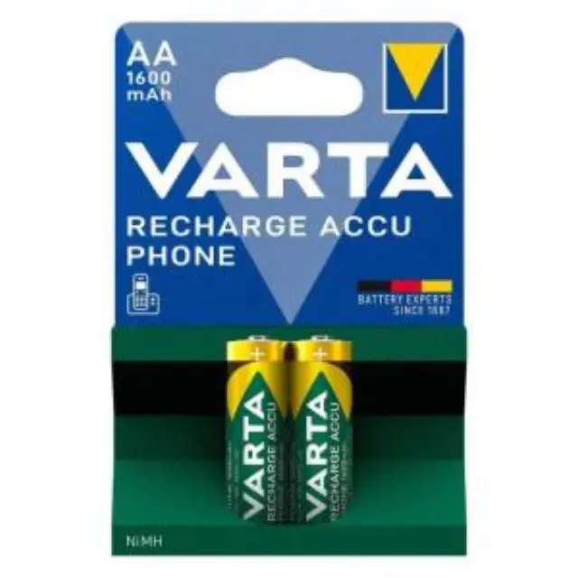Μπαταρία Επαναφορτιζόμενη Varta AA 1600mAh NiMH Phone Power (2 τεμ.) N25790 2