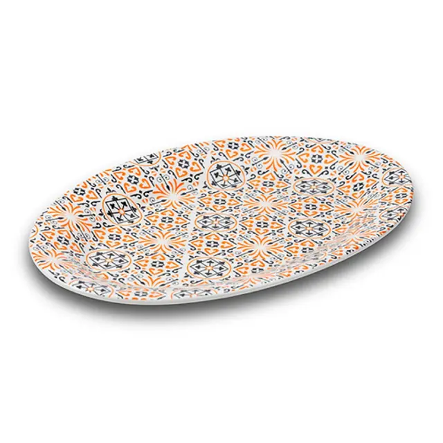 Πιατέλα Οβάλ Πορσελάνινη "Maiolica orange" 35cm