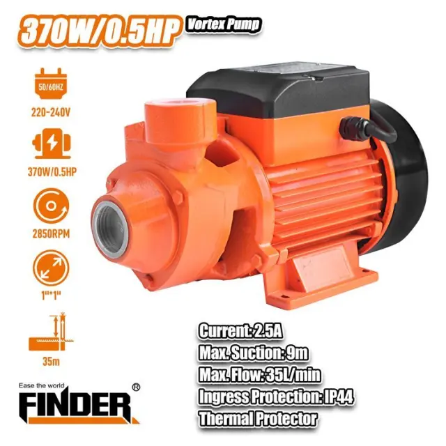 Αντλία επιφανείας νερού - 370W/0.5HP - QB60 - Finder - 197268 3