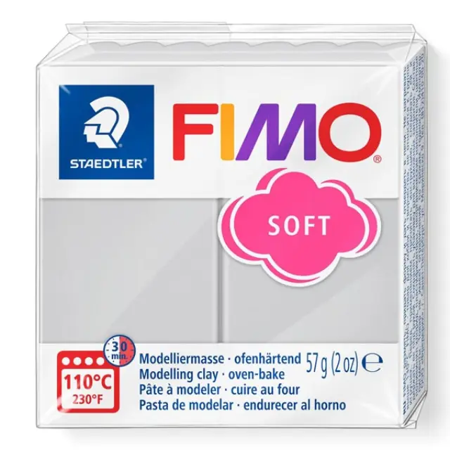 Πολυμερικός Πηλός Staedtler Fimo Soft No80 - Dolphin Grey - 57gr