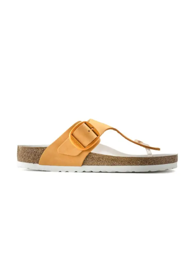 Birkenstock Πέδιλα Γυναικείο δέρμα Nubuck Πορτοκαλί BIR/GIZEH BIG BUCKLE 1022710 APRICOT 3