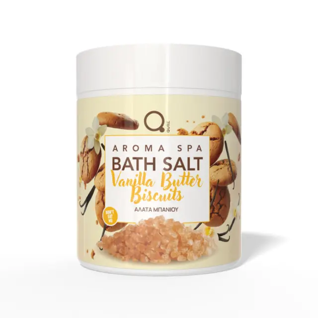 Qure Bath Salt - Άλατα Μπάνιου Vanilla Butter Biscuits 1000g