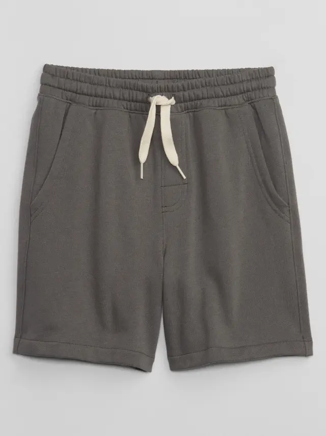 Γκρι Παιδικό Fleece Pull-On Σορτς shark fin gray - XL