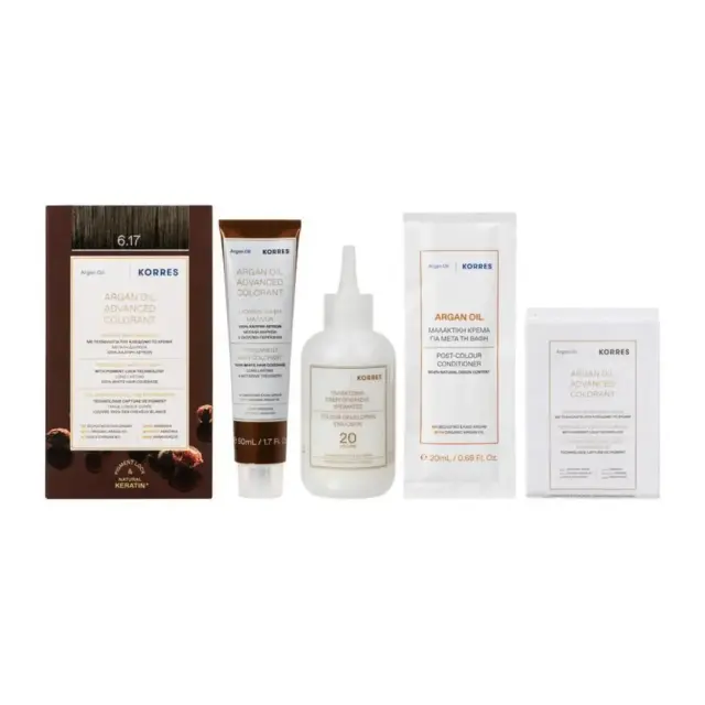 KORRES ARGAN OIL Advanced Colorant με ceramides 6,17 Dark Blonde Beige 50ml