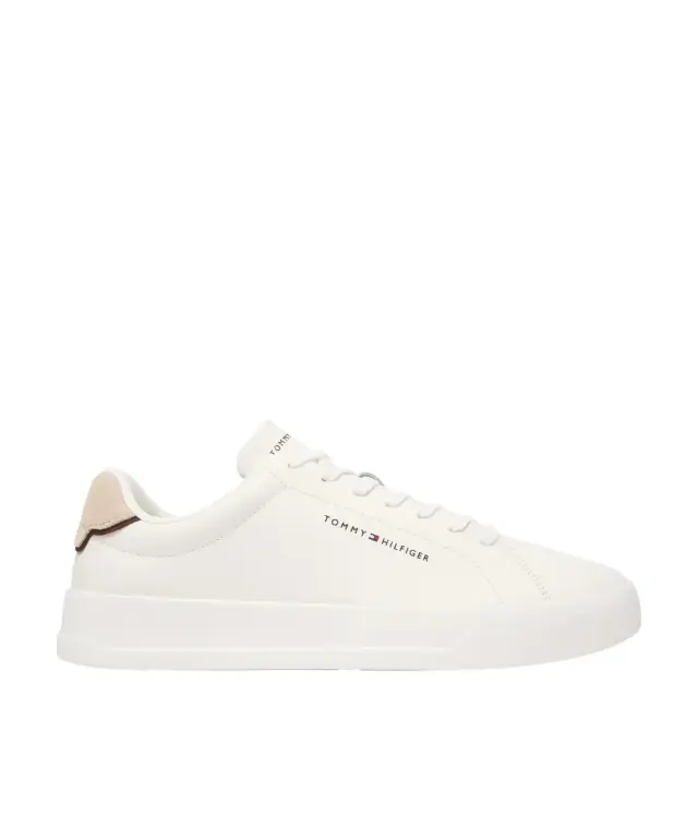 Tommy Hilfiger - Ανδρικά Sneakers Th Court Lth Detail Ess FM0FM05367-0LE Λευκό - 41