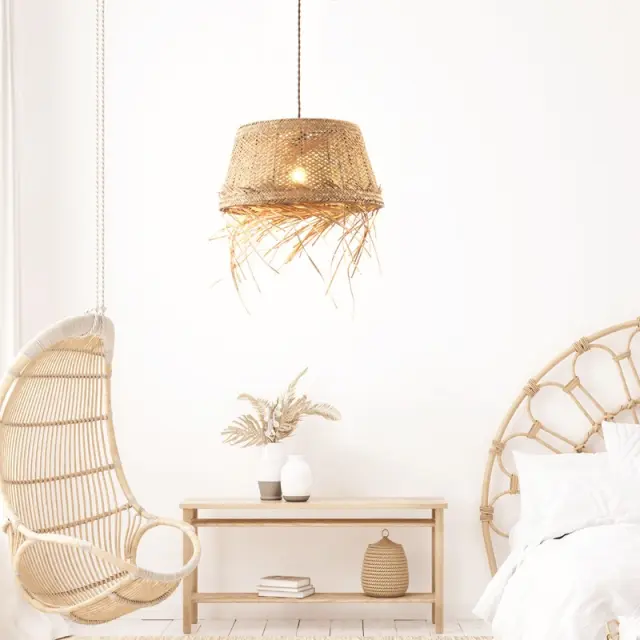 ΚΡΕΜΑΣΤΟ Φ/Σ 1xE27 ANDROS GRASS RATTAN Φ40Χ120CM / OD94891PG 2