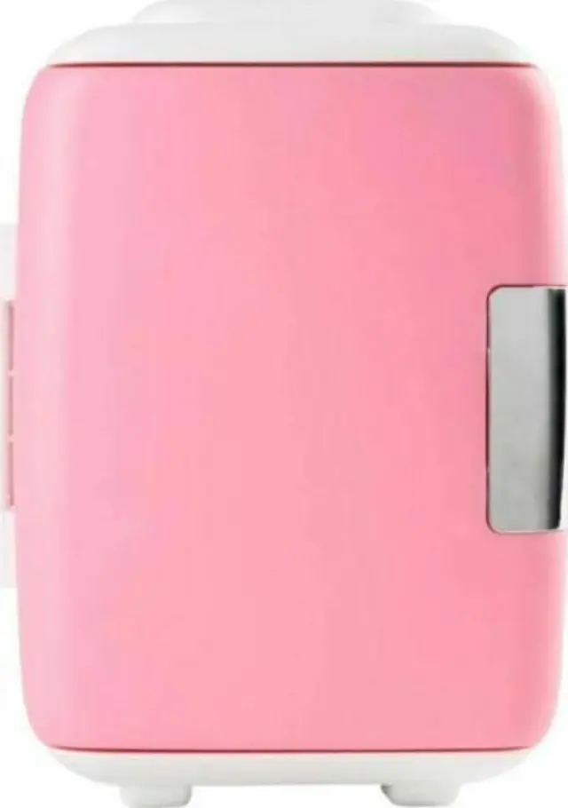 Mini Fridge Ηλεκτρικό Φορητό Ψυγείο 12V Pink 4lt