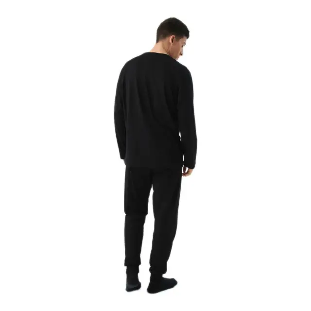 Minerva Ανδρική Πυτζάμα Minimalism, Χρώμα Μαύρο 2