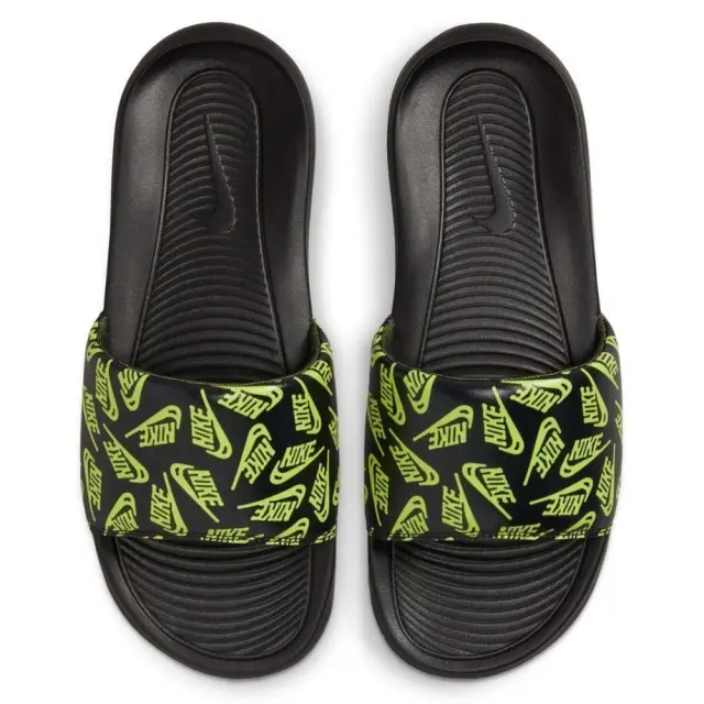 Nike Victori One Slide Print (CN9678-010) - Μαύρο-Λαχανί 2