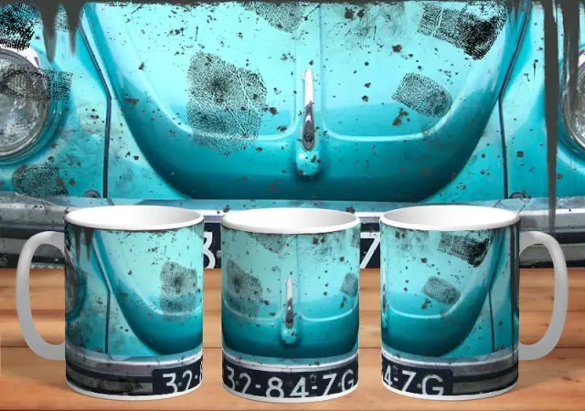 κούπα VW 02 κεραμική 330ml με συσκευασία δώρου " με δυνατότητα προσθήκης ονόματος η ευχές