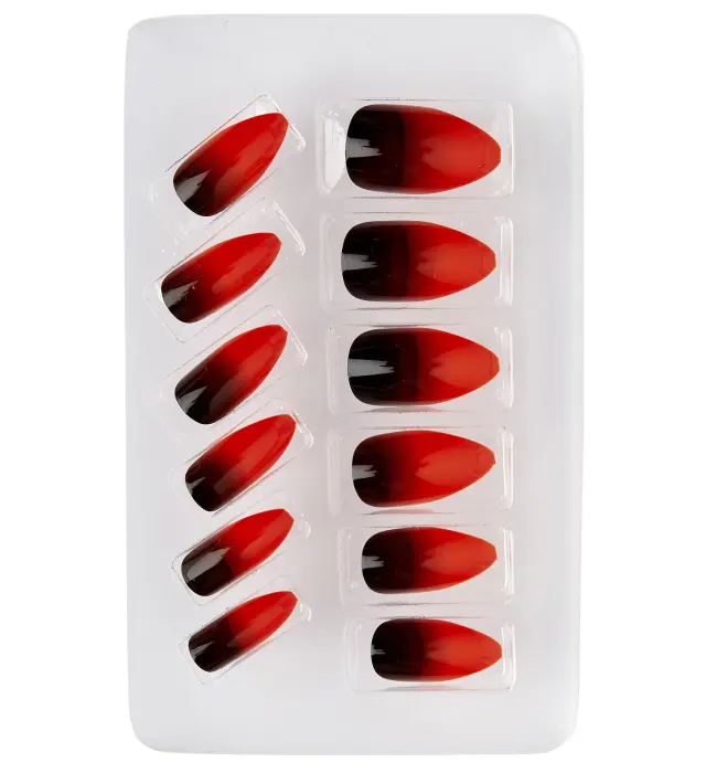 Αποκριάτικο Αξεσουάρ Νύχια Black Red Fade (Widmann) (W-05365) 2