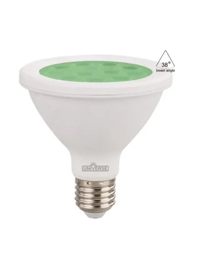 ΛΑΜΠΑ LED SMD PAR38 16W E27 ΠΡΑΣΙΝΗ 220-240V 1000lm 38° IP65 UNIVERSE