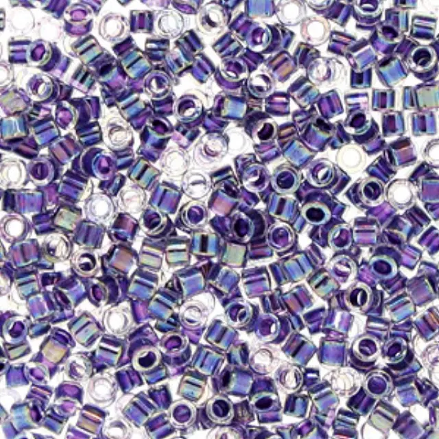 Χάντρα Miyuki Delica 10/0 - DBM0059 - Transparent Rainbow Magenta/Blue ~7gr