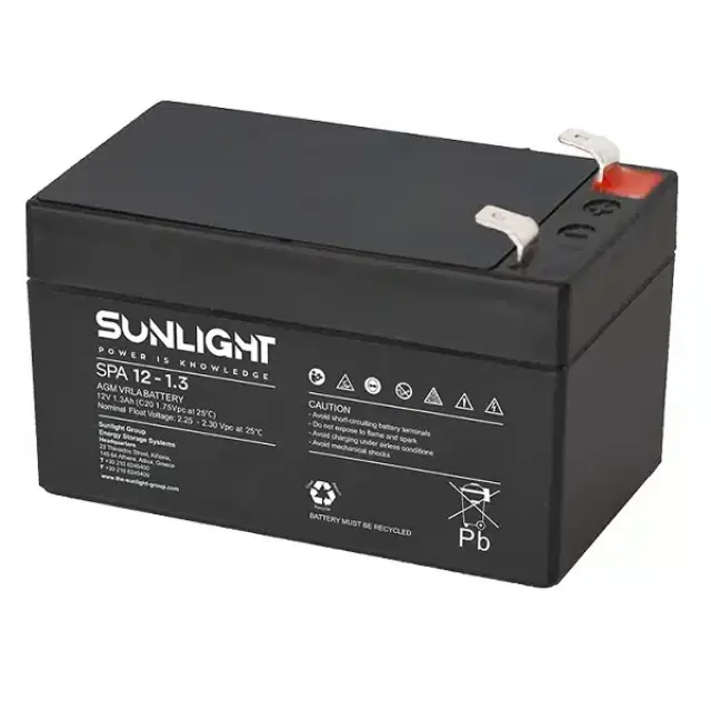 Μπαταρία Μολύβδου VRLA Sunlight 12V 1.3Ah SPA
