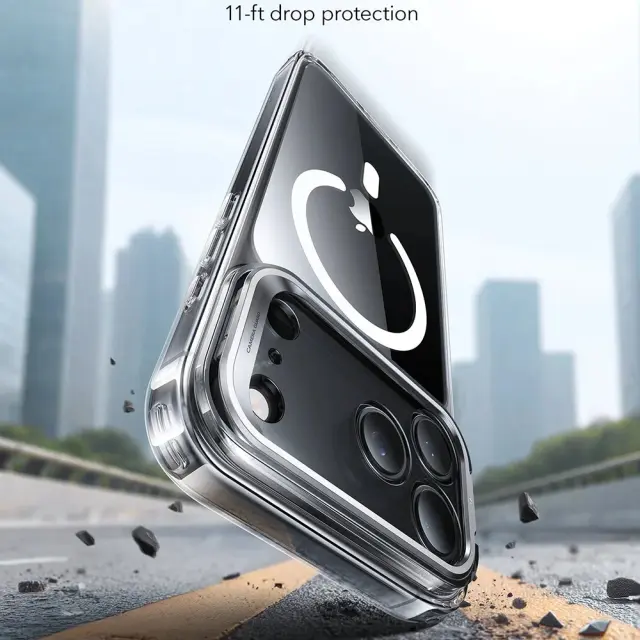 ESR - Classic Hybrid HaloLock Kickstand - iPhone 17 Pro Max - Clear 3