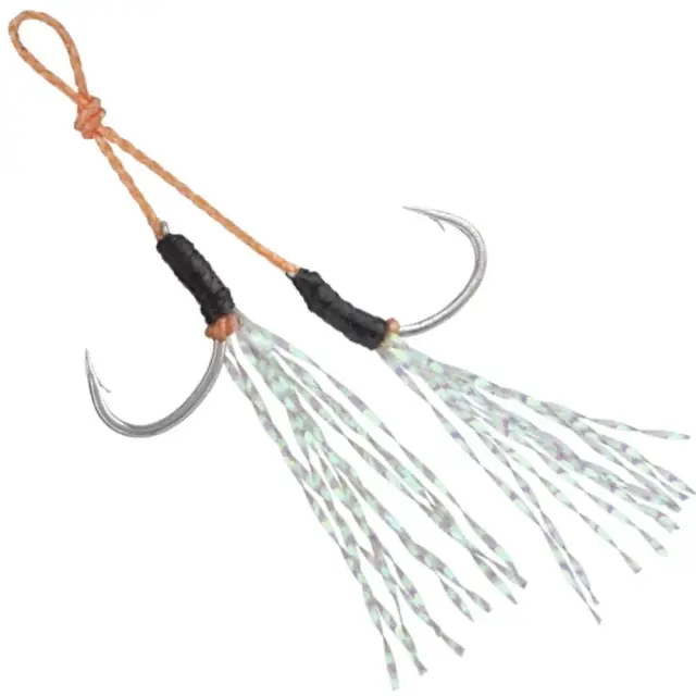 BKK Flash Crash+ Assist Hooks – Bright Tin για Micro Jigging σε 5 Μεγέθη με 3–7 kg Test M 2