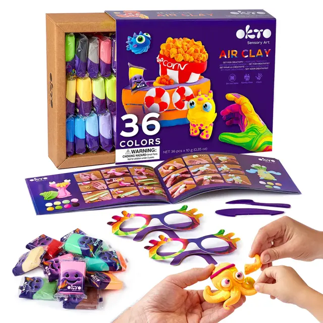 Okto DIY Δημιουργικό Sensory Σετ με Πηλό 36 Χρώματα (5+ ετών) 70149 2