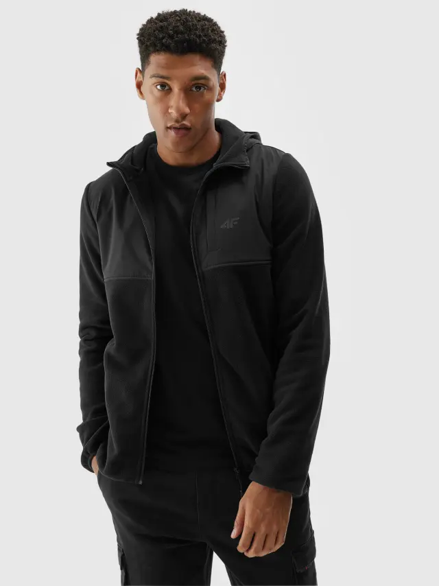 4F Hooded Fleece - Black 4FWAW24TFLEM269-20S - 2XL
