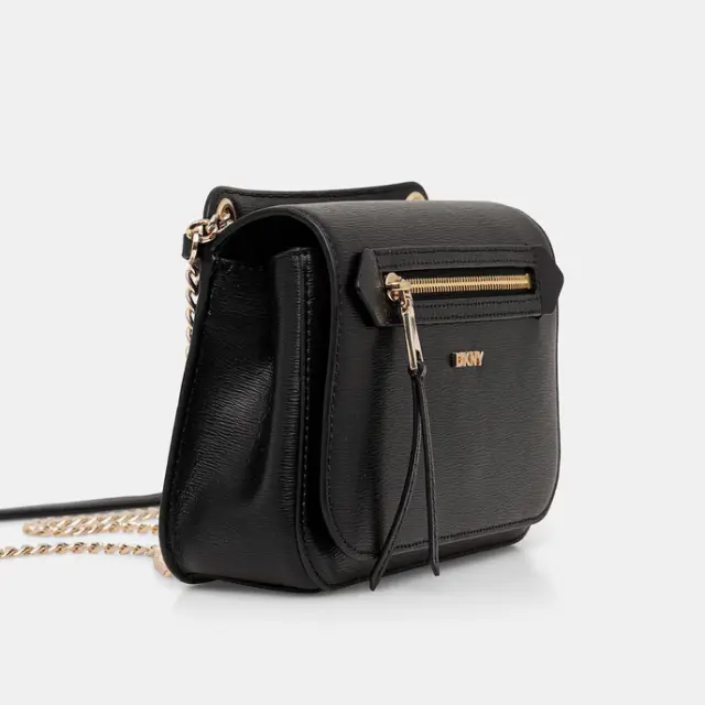 Γυναικεία Δερμάτινη Τσάντα 'Ωμου DKNY Bryant R5333M02-BGD Μαύρη Μαύρο - One Size 2