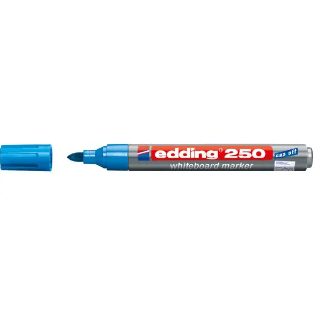 Μαρκαδόρος ασπροπίνακα Edding 250 1,5-3mm μεταλλικός γαλάζιος.