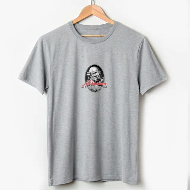 T-shirt Noshame® Γκρι με τύπωμα Portrait - 122510 - XXL 2