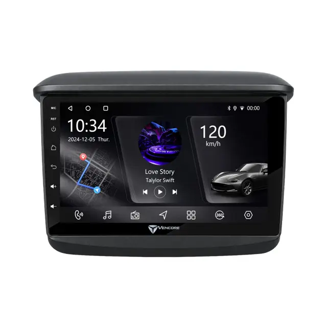 VenCore Οθόνη Multimedia Android 15 9" PX5S Octa-Core 2GB/32GB IPS με Πρόσοψη, CarPlay, Android Auto και Υποστήριξη Κάμερας 360° για Mitsubishi 200 Pajero Sport 2006-2015 – Μαύρη (3236-10005-0314B) 2