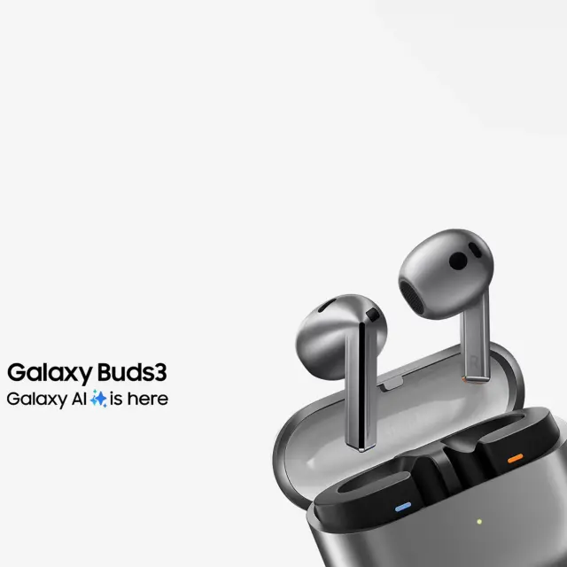 Samsung Galaxy Buds3 Bluetooth Handsfree Ακουστικά με Αντοχή στον Ιδρώτα και Θήκη Φόρτισης Silver 2