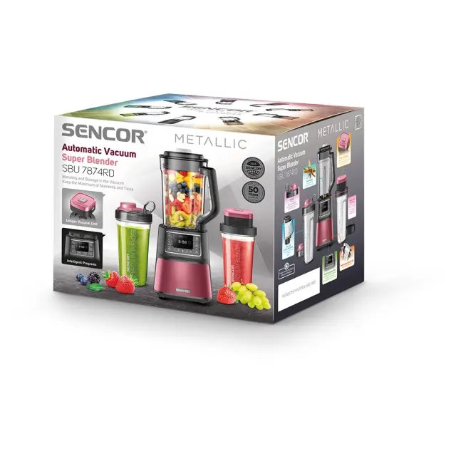 Μπλέντερ με Τεχνολογία Κενού Αέρος 1.5lt 1500W Sencor SBU 7874RD Κόκκινο 2