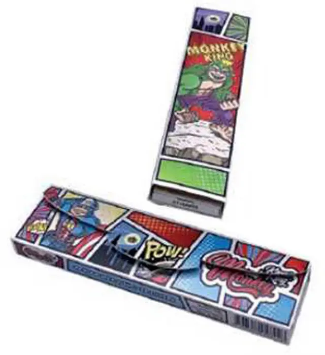 Monkey King Χαρτάκια Super Hero Glow in Dark - King Size Slim με Τζιβάνα 32φ.