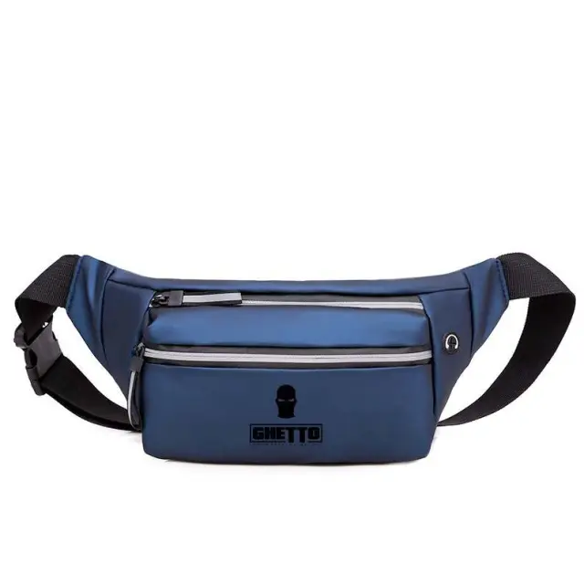 Ghetto Fashion Unisex Waist Bag | Waterproof Running + Travel Belt Bag Blue