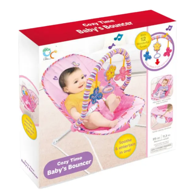 Cozy Time Baby’s Bouncer – Βρεφικό Ριλάξ με Δόνηση, Μουσική + Παιχνίδια | 0M+