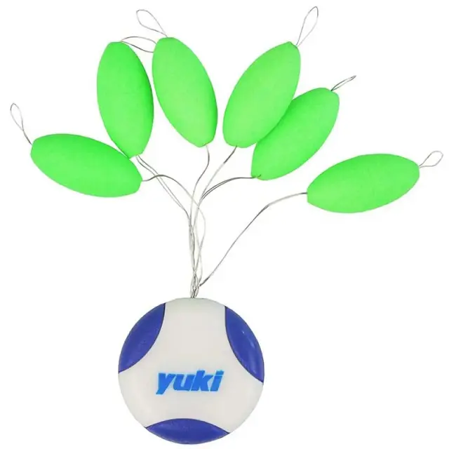 Φλοτεράκια Yuki Oval Floating Beads With Stopper PFY 20 Green
