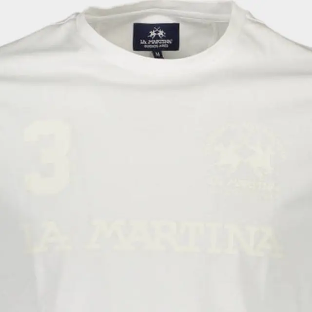 T-shirt La Martina XMR309-00001 Λευκό - 2XL 3