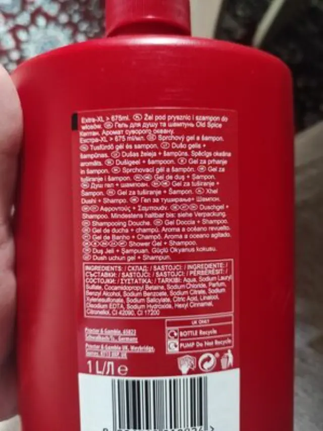 Old Spice Captain 3in1 Αφρόλουτρο σε Gel για Άνδρες για Μαλλιά , Πρόσωπο & Σώμα 1000ml 2