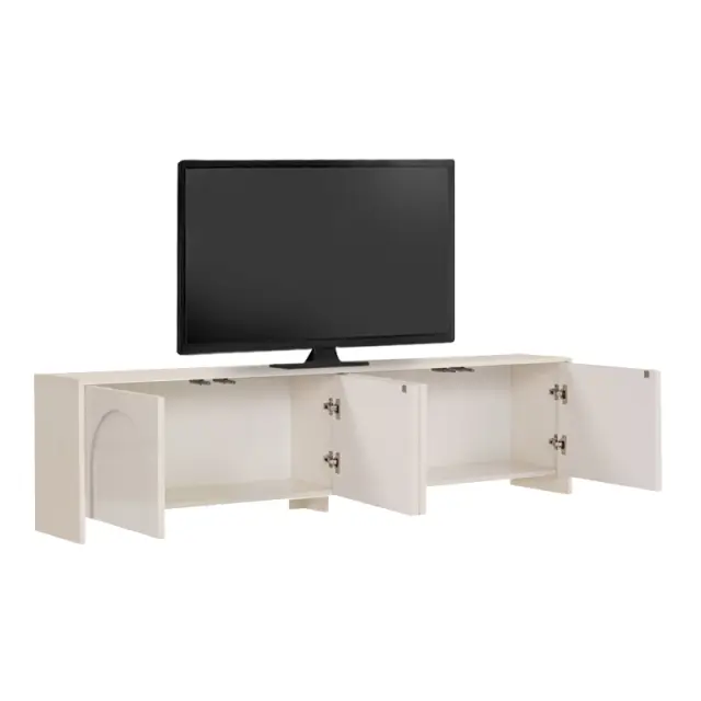 Έπιπλο τηλεόρασης Aurelia Megapap χρώμα κρεμ 180x32x45εκ. 3