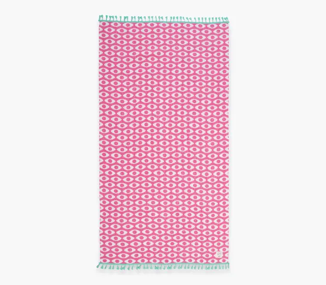 Nef-Nef Homeware Πετσέτα Θαλάσσης Option Fringes 90x170 Ροζ