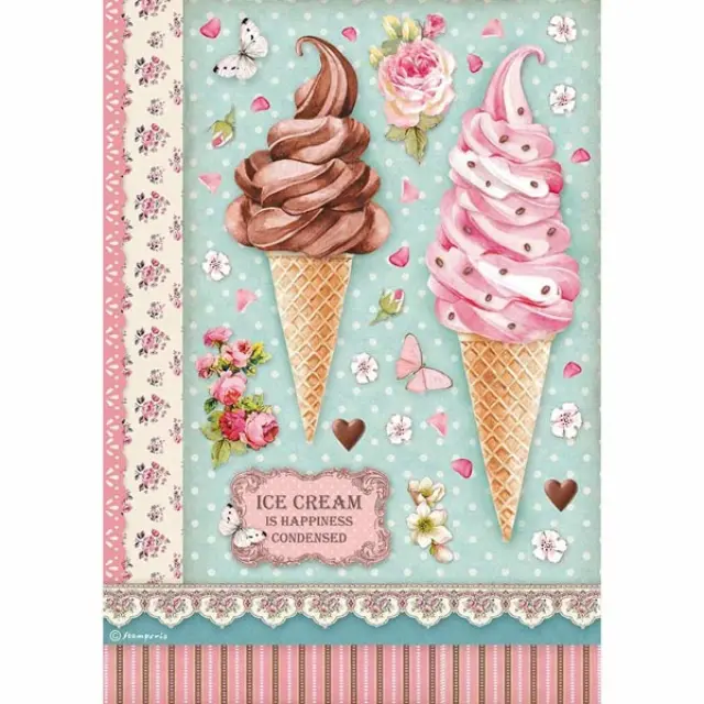 Stamperia Ριζόχαρτο για Decoupage - Ice Cream - A4