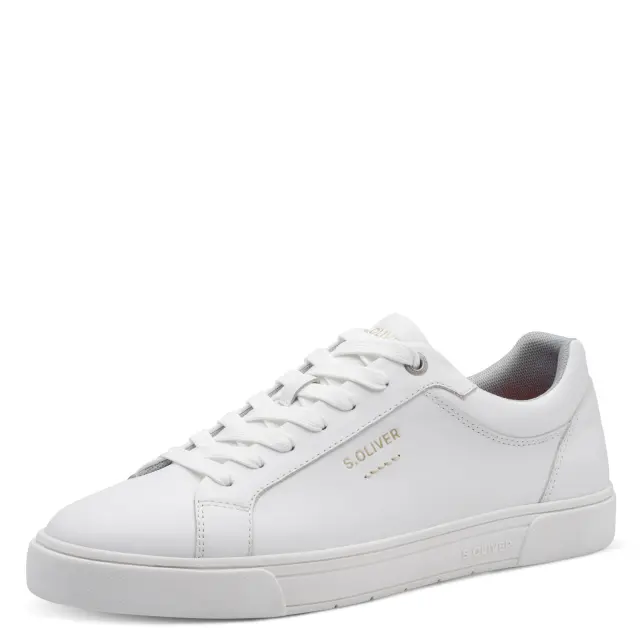 Ανδρικά Δερμάτινα Sneakers S.Oliver 5-13604-43 107 Λευκά Άσπρο S. Oliver - 41 2