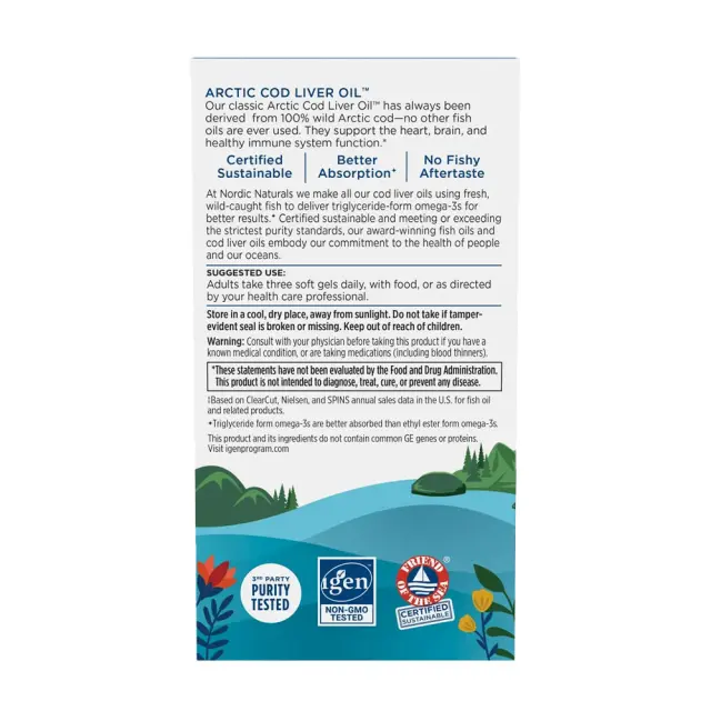 Nordic Naturals Arctic Cod Liver Oil lemon, 90-softgels 3